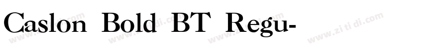 Caslon Bold BT Regu字体转换